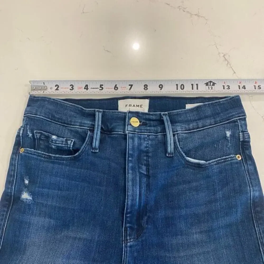 FRAME Le Sylvie Crop Jeans in‎ Edgewater Chew Size 29